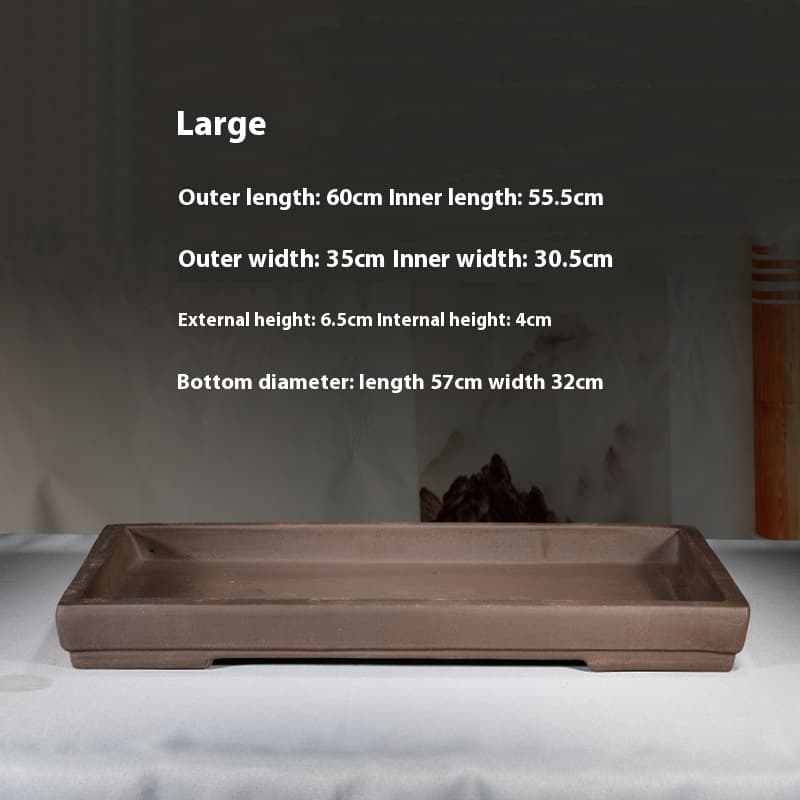 Maceta rectangular extra grande de arena púrpura con y sin agujeros