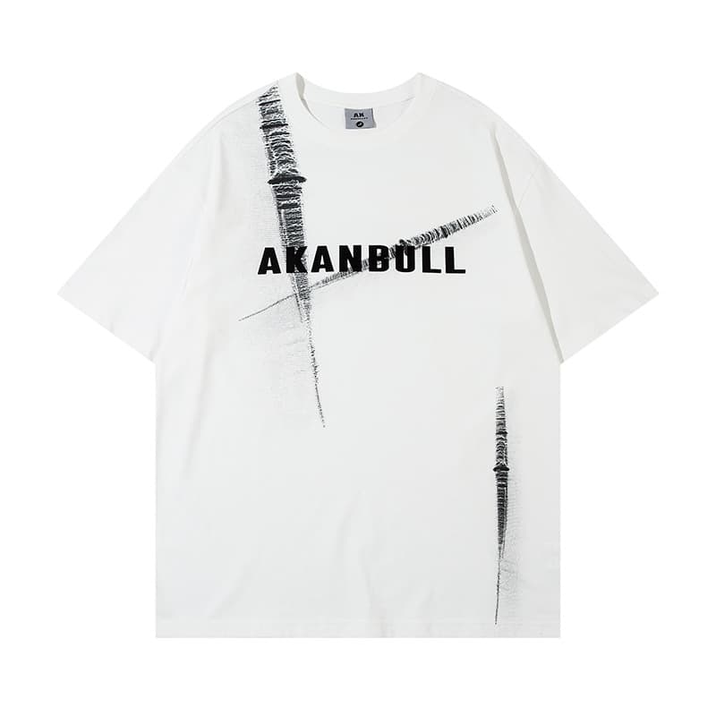 Camiseta de hombre de algodón puro con letras