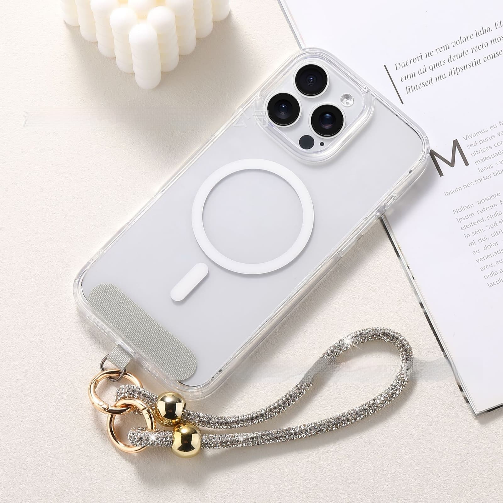Cordón para teléfono con detalles de strass