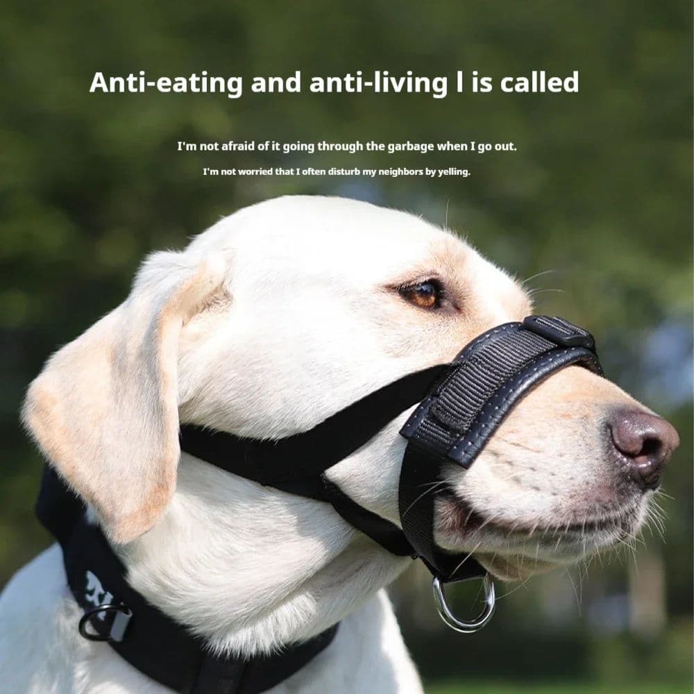 Bozal para perro ajustable anti-mordida anti-ladrido con espuma