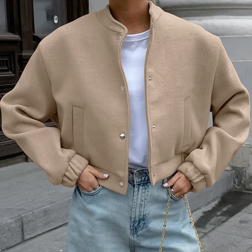 Abrigo mujer oversize manga larga