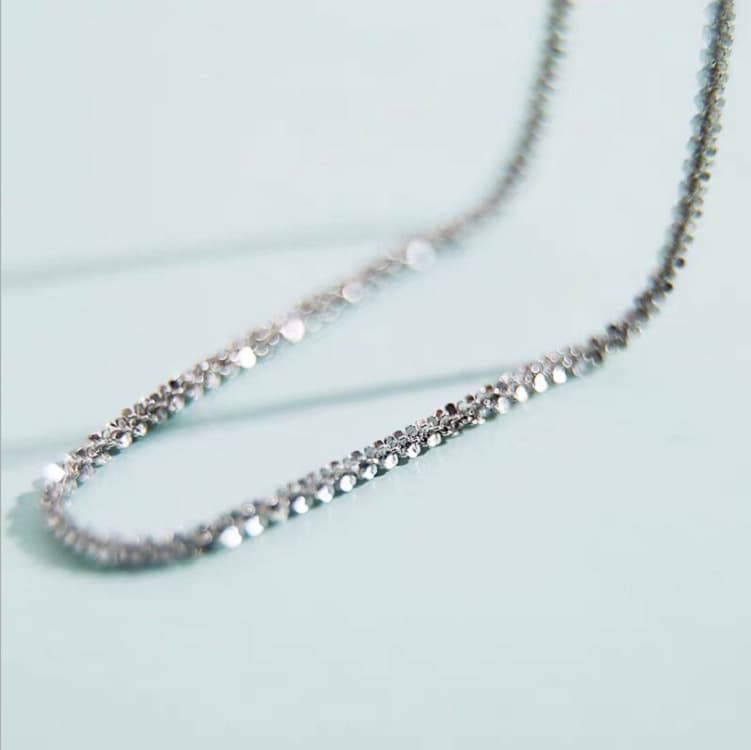 Collar de plata pura 990 con diseño de cielo estrellado