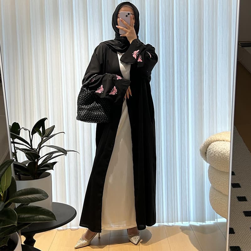 Vestido Djellaba talla grande con patrón animal