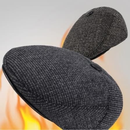 Gorra de cuadros con visera plana en lana