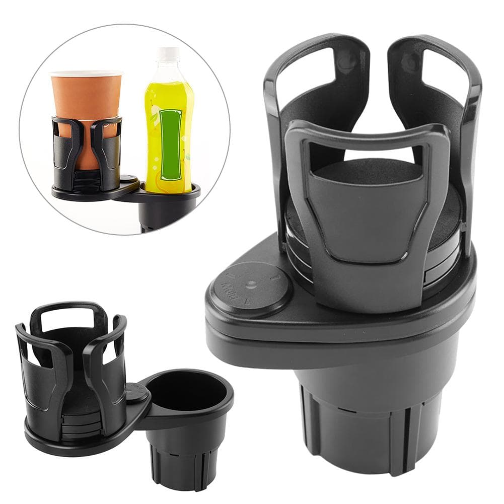 Soporte dual para bebidas y accesorios de auto