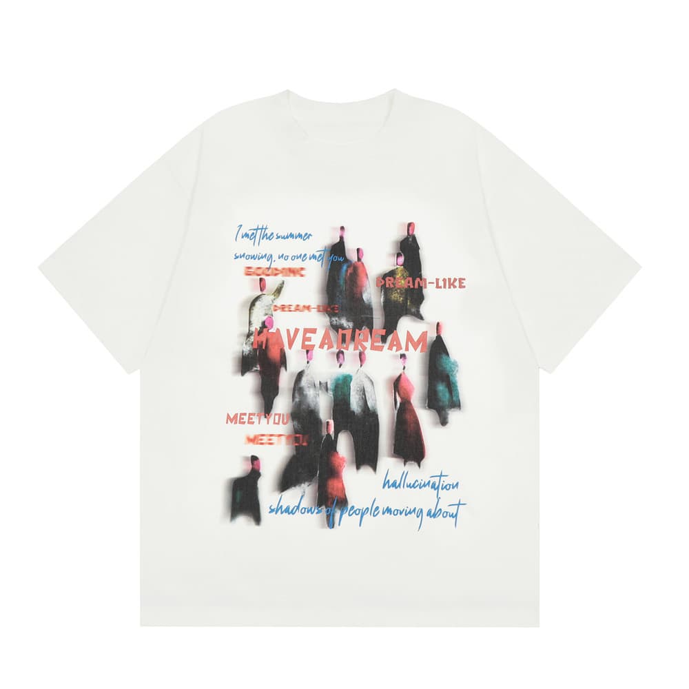 Camiseta de hombre con estampado creativo de moda y manga corta