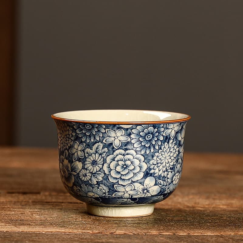 Taza de cerámica retro estilo chino tradicional
