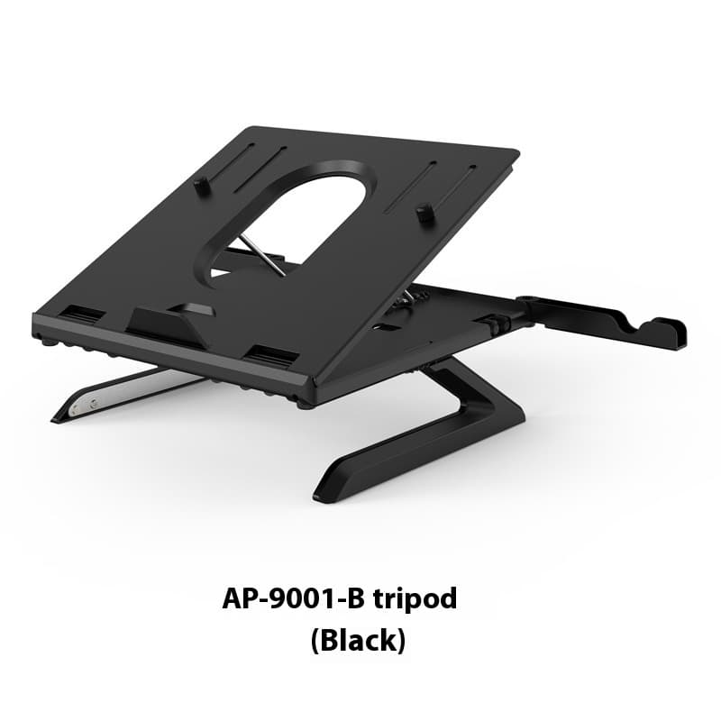 Soporte ajustable para laptop con 9 niveles y ventilación