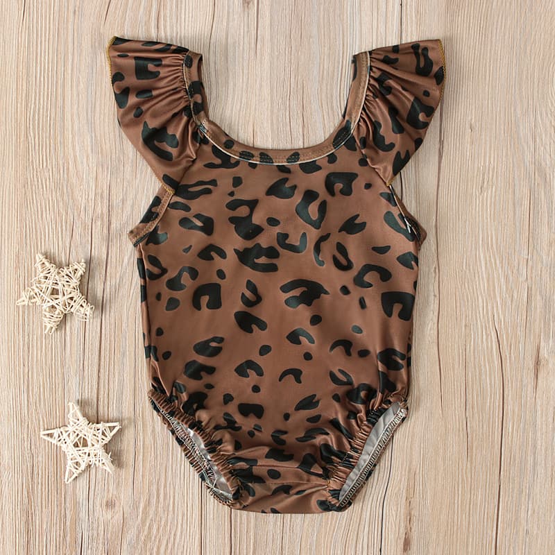 Traje de baño estampado leopardo para niños