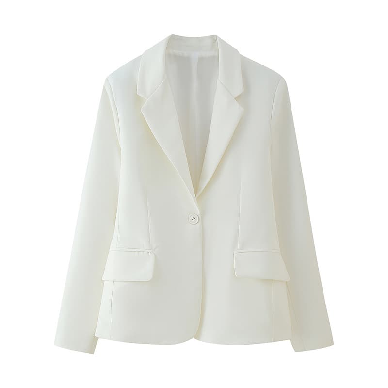 Saco formal con cuello tipo polo y manga larga