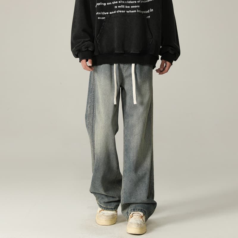 Pantalones sueltos a rayas estilo casual