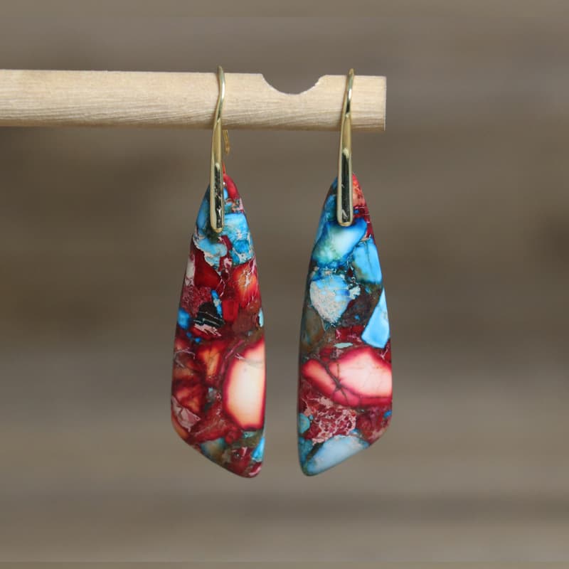Aretes retro elegantes para mujer