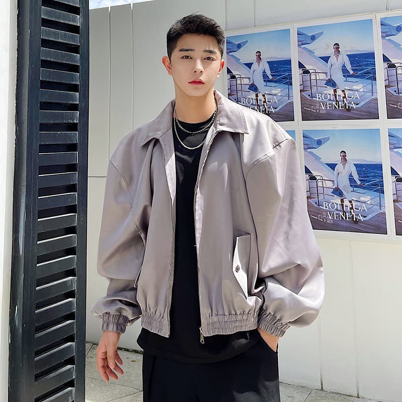 Chaqueta corta juvenil de hombros acolchados, estilo coreano