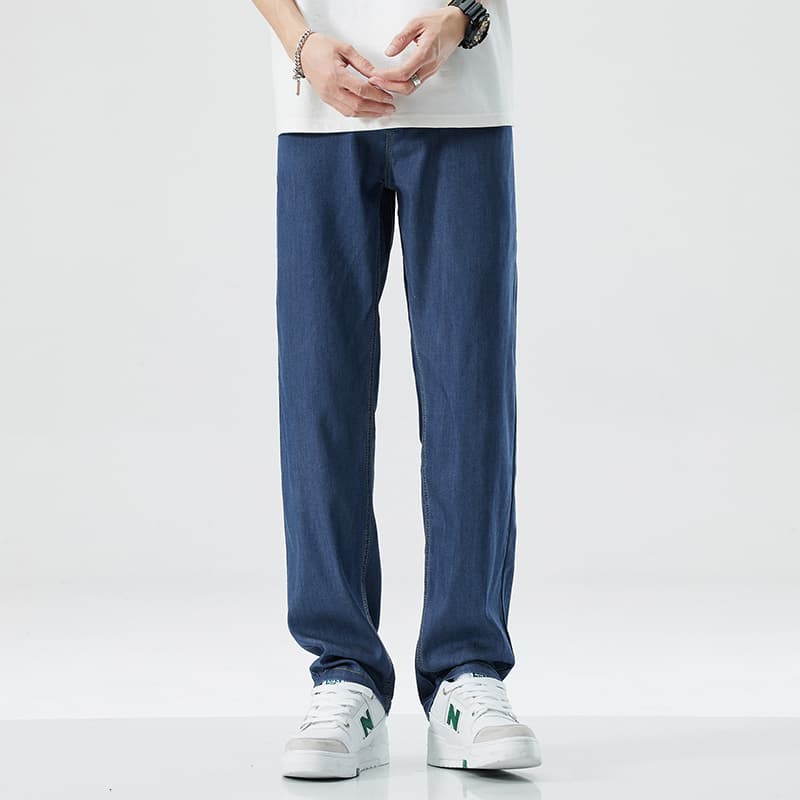Jeans rectos de hombre sueltos para verano
