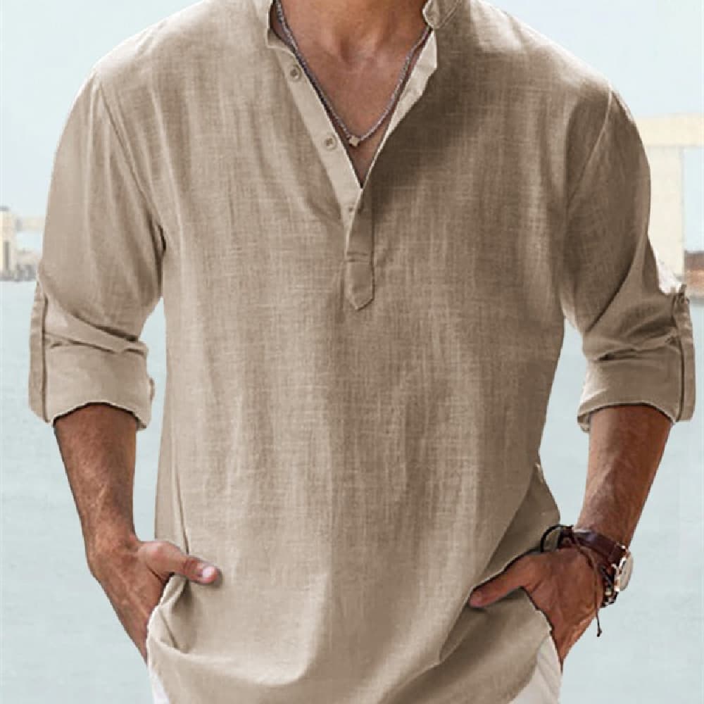 Camisa deportiva casual holgada de algodón