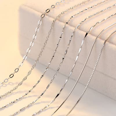 Collar de plata esterlina 925 con diseños variados