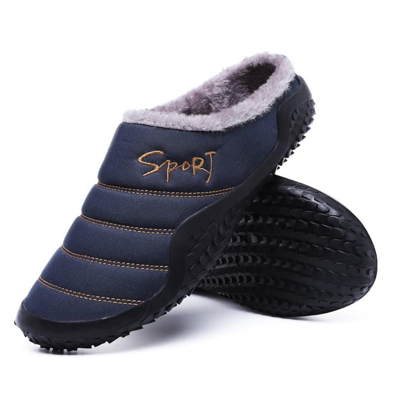 Pantuflas de algodón invierno con suela gruesa