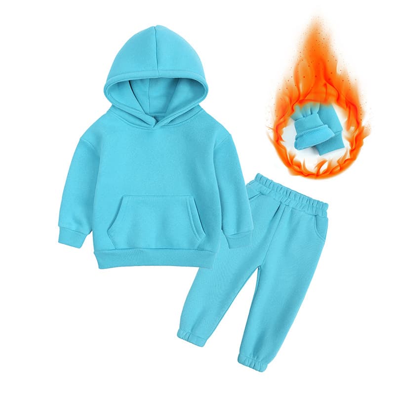 Conjunto de sudadera con capucha y pantalón de felpa para niños