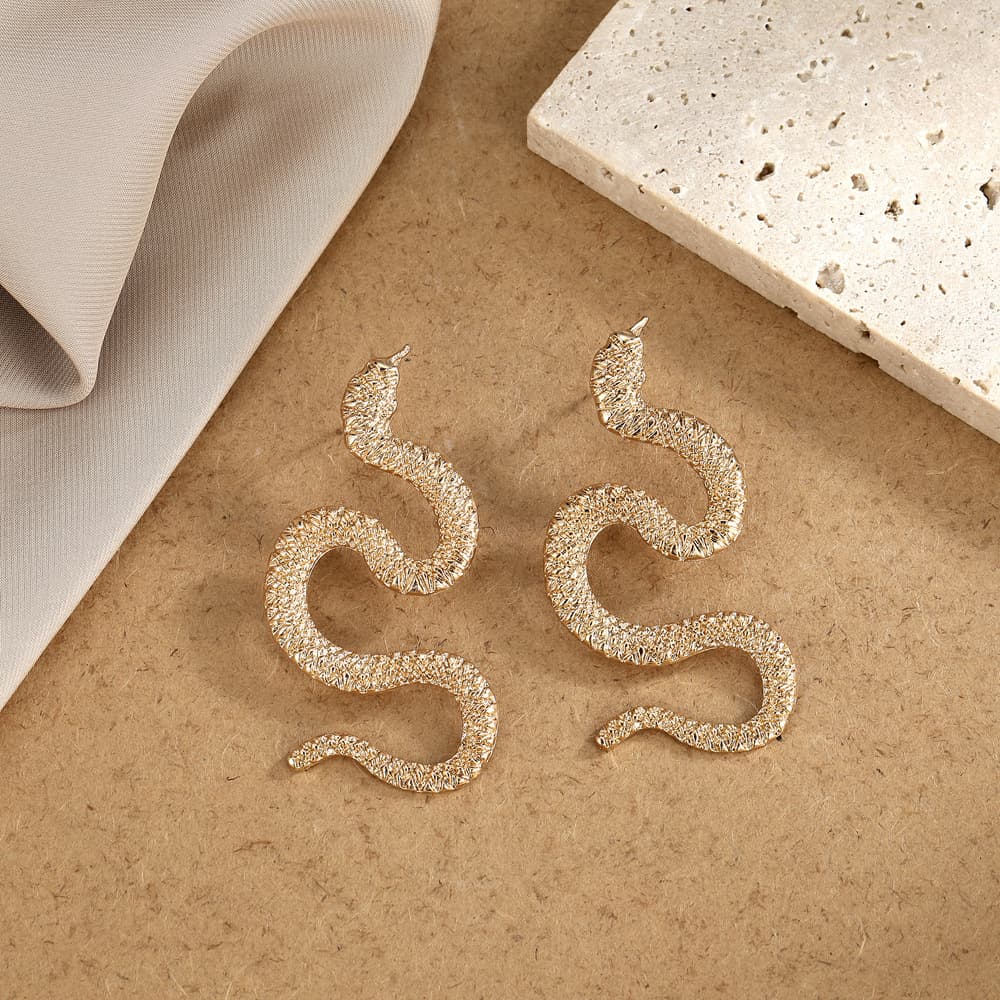 Aretes geométricos twisted hip-hop para mujer