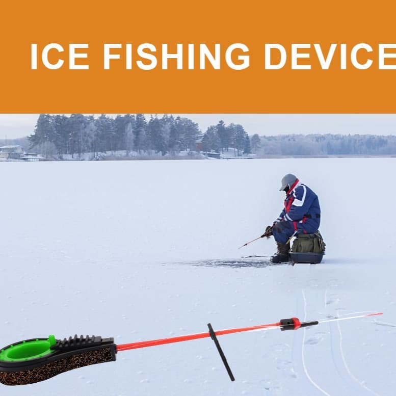 Caña de pesca removible de hielo de plástico portátil