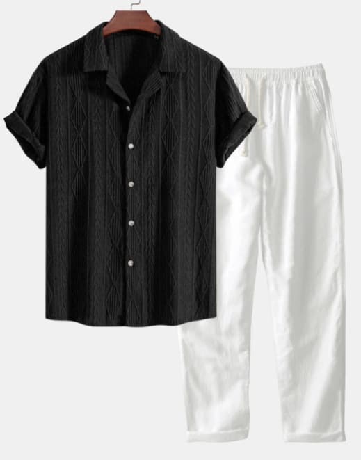 Traje camuflaje camisa manga corta pantalón cómodo