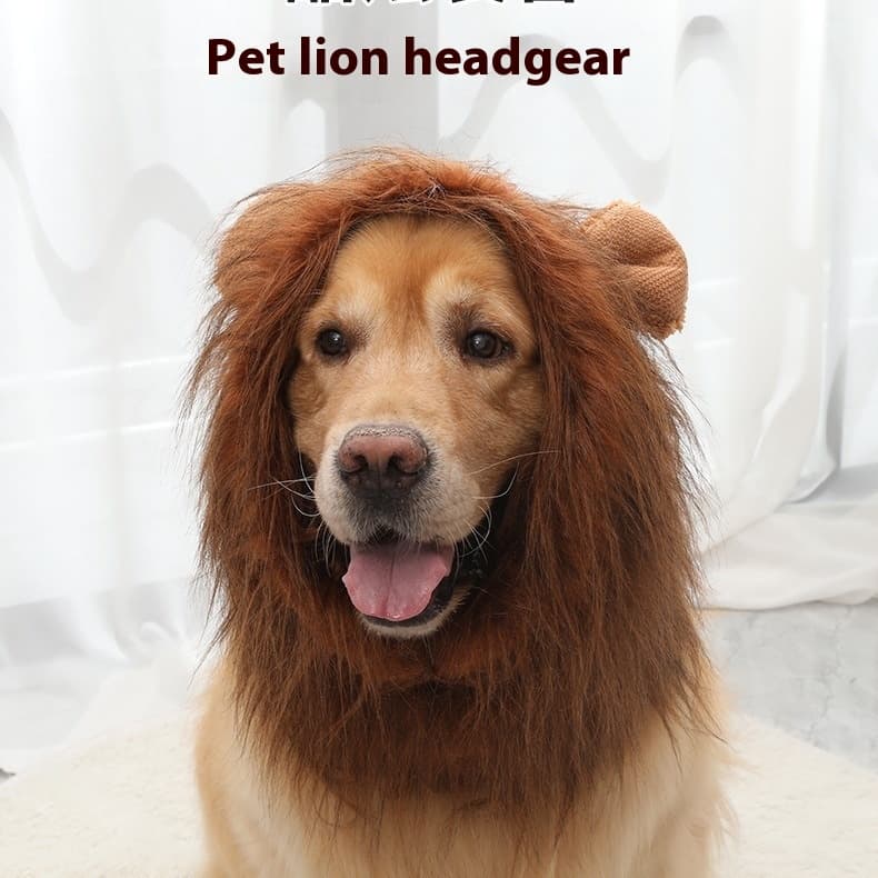 Peluca de león para perros, accesorio de disfraz