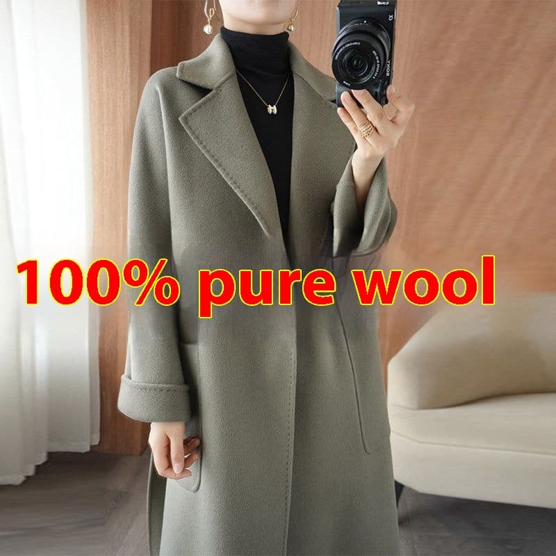 Chaqueta estilo Hepburn de lana holgada