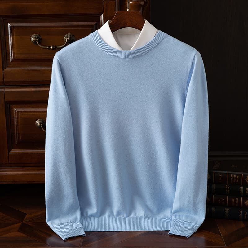 Suéter para hombre con cuello redondo