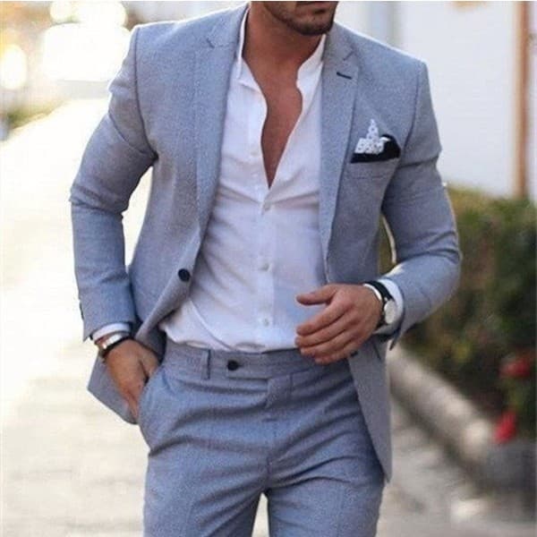 Traje de dos piezas para hombre talla grande