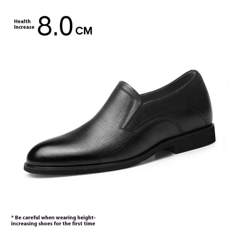Zapatos de cuero ejecutivos con plantilla elevadora invisible
