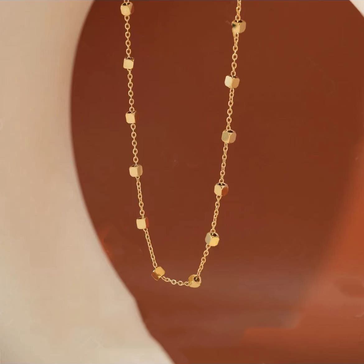 Collar cuadrado pequeño acero titanio