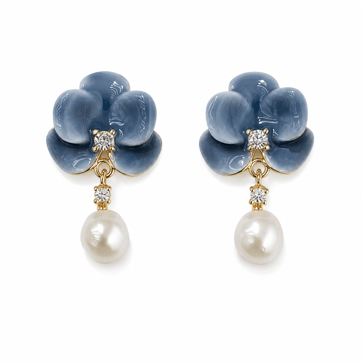 Aretes perla blanca presilla