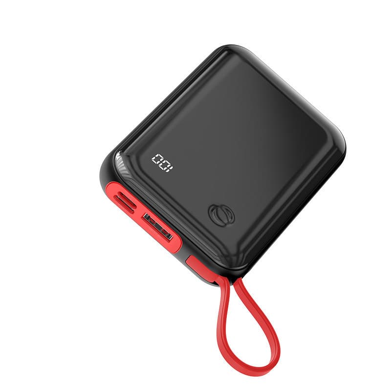 Batería portátil cuadrada con pantalla digital de 10000 mAh