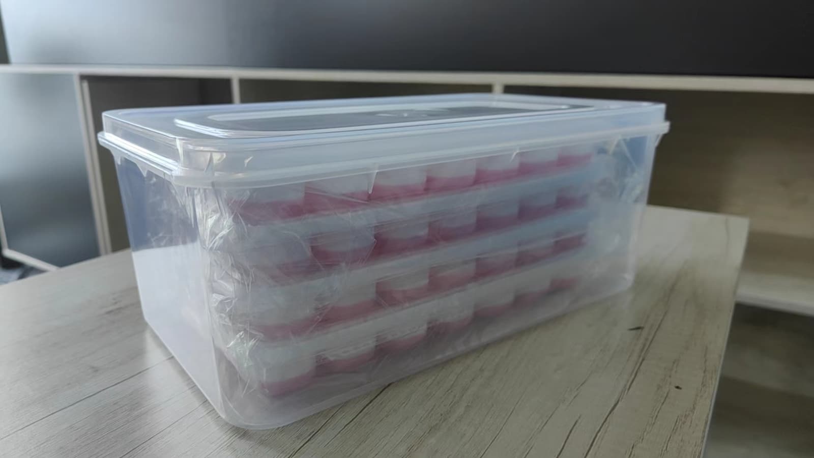 Bandeja para hacer cubitos de hielo de plástico