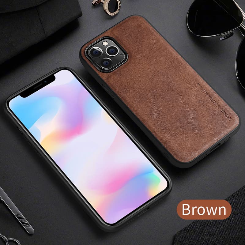 Funda de piel para iPhone 12 con diseño ejecutivo