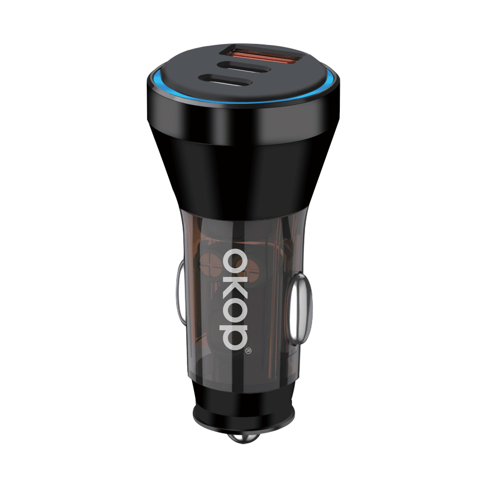 Cargador de auto multi-puerto USB tipo C con carga rápida