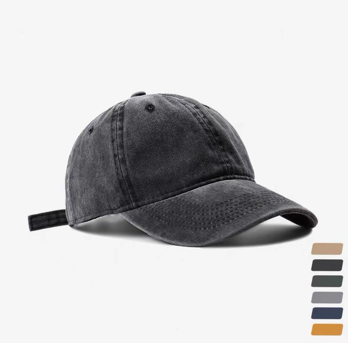 Gorra de mezclilla lavada retro para mujer
