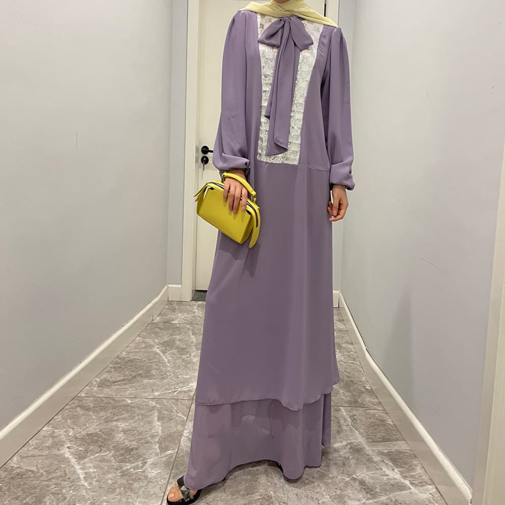 Vestido suelto color sólido de cintura alta para mujer