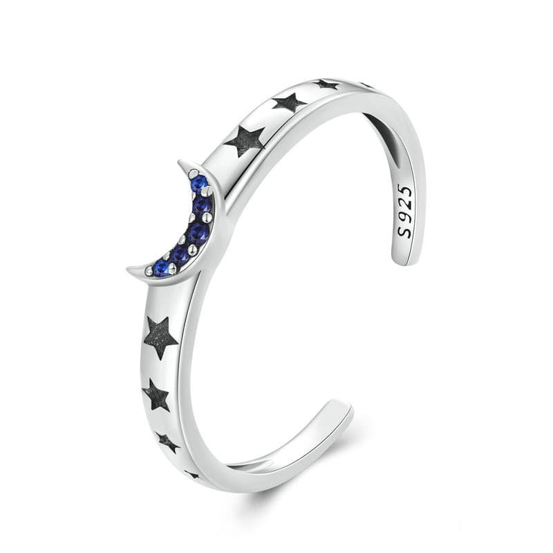 Anillos de pareja sol luna estrella estilo retro