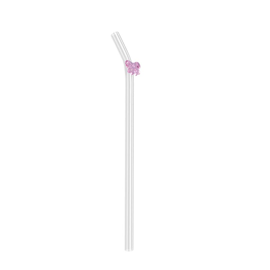 Popote de vidrio borosilicato soplado a mano