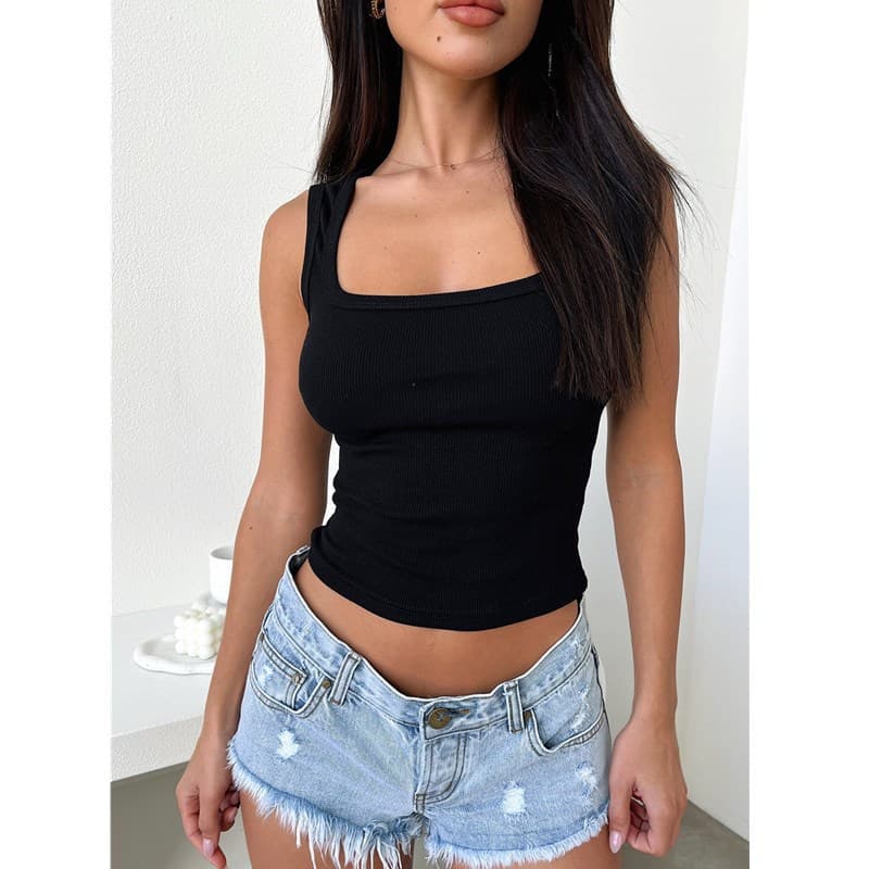 Camiseta tirante U cuello para mujer verano