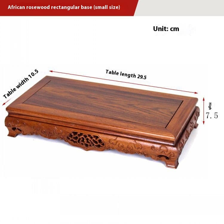 Base de madera tallada para tetera y palillos