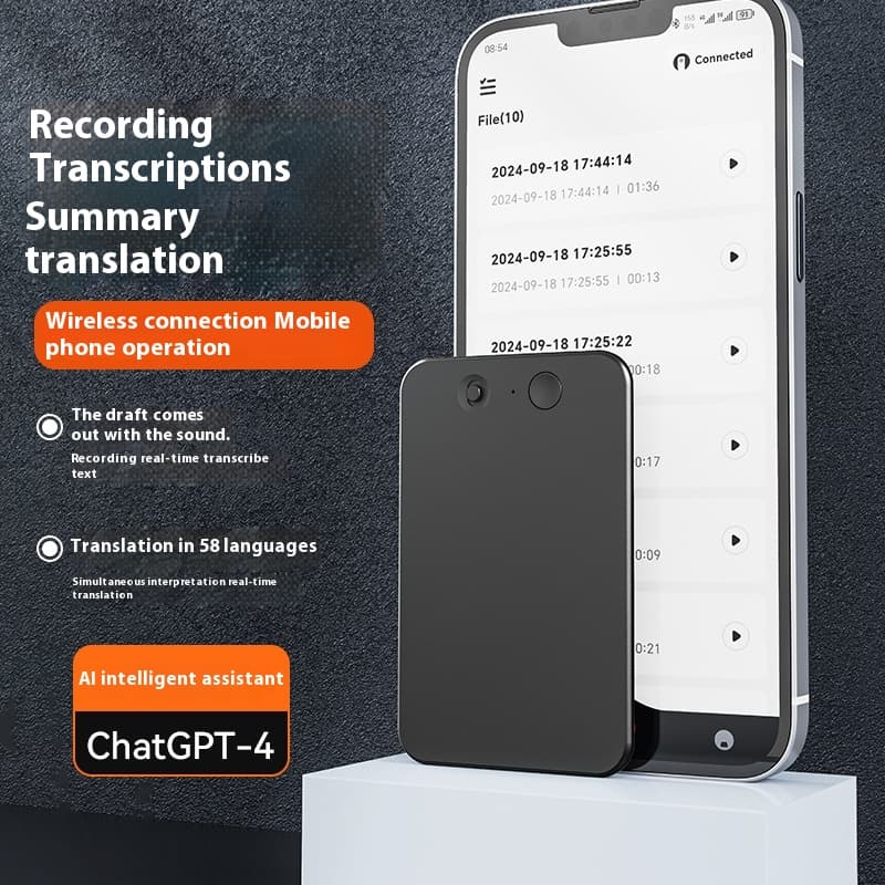 Grabadora de traducción inteligente con control por aplicación