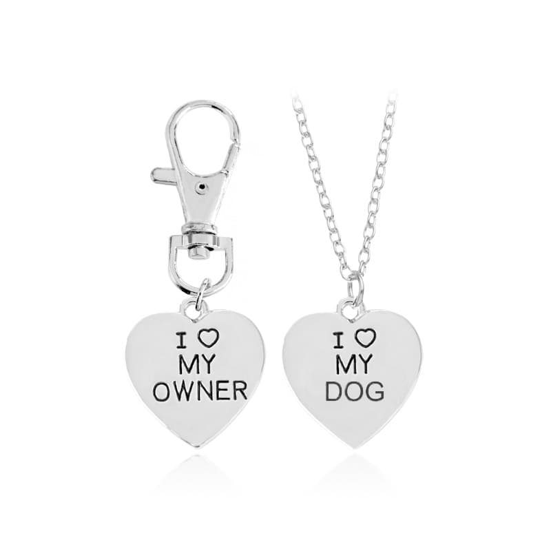 Collar de hueso para perro con mensaje de amor