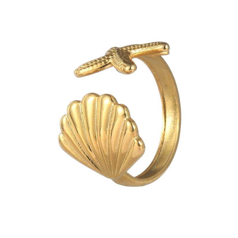 Anillo de acero inoxidable con diseño geométrico especial