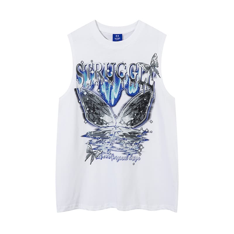 Camiseta para hombre con estampado de mariposa