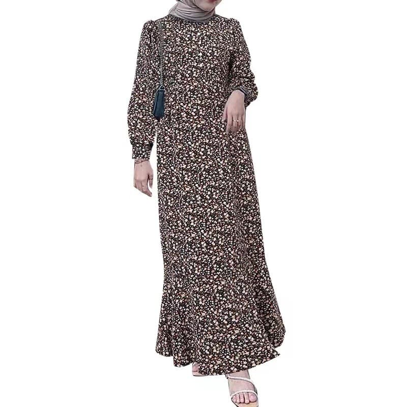 Vestido bohemio con estampado floral y corte princess