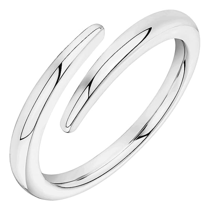 Anillo de pareja de acero inoxidable pulido dorado