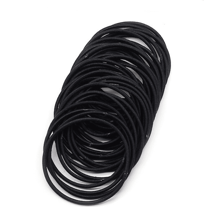 Bandas elásticas negras para cabello, accesorios para niñas