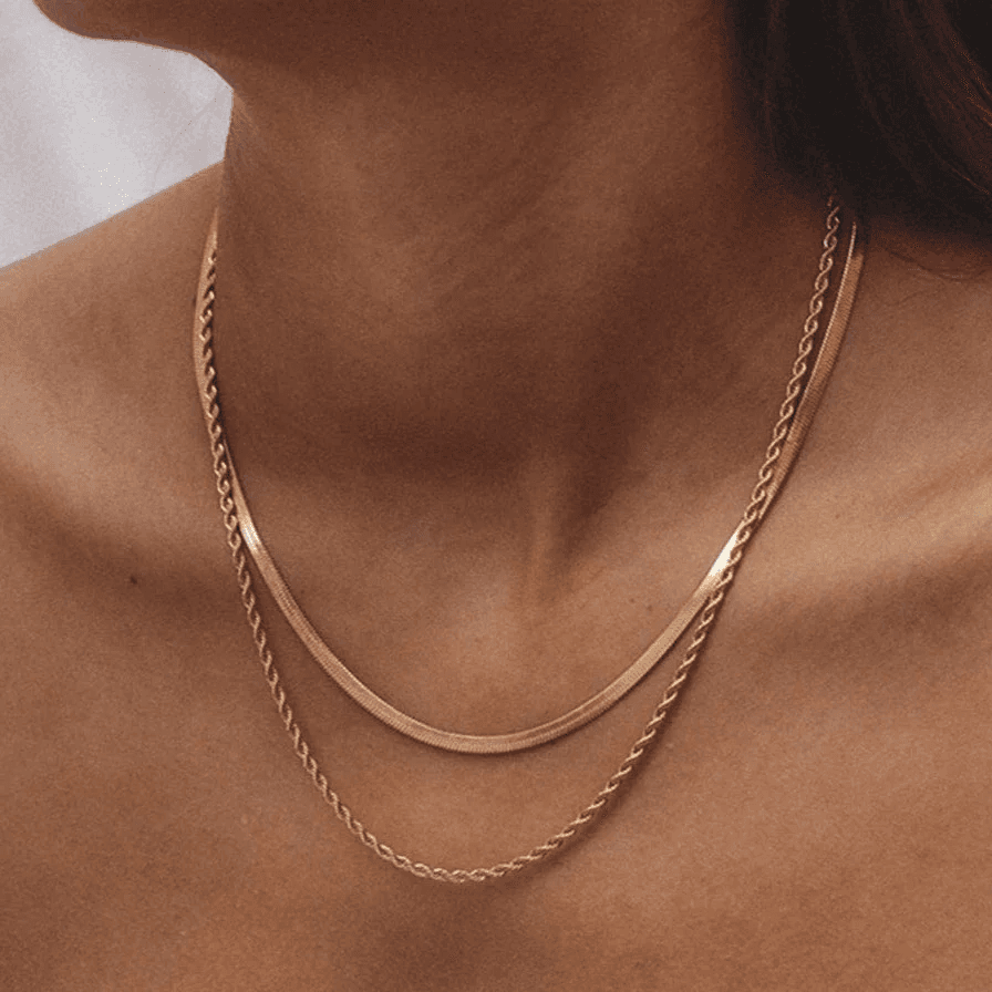 Collar multicapas Hailey dorado